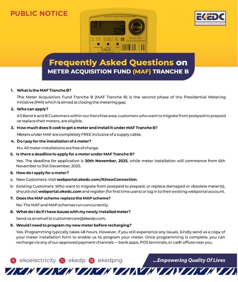 FAQ on Meter Acquisition Funds