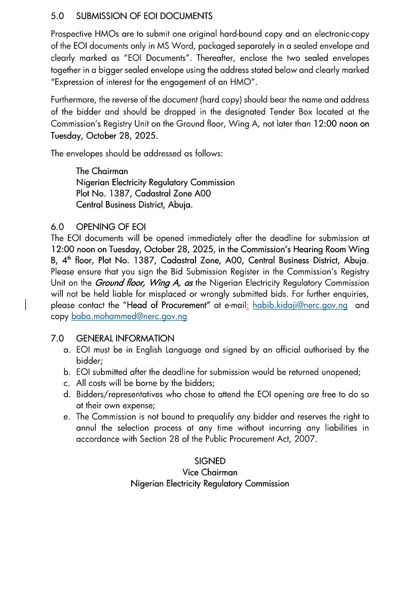 NERC Expression of Interest Page 3