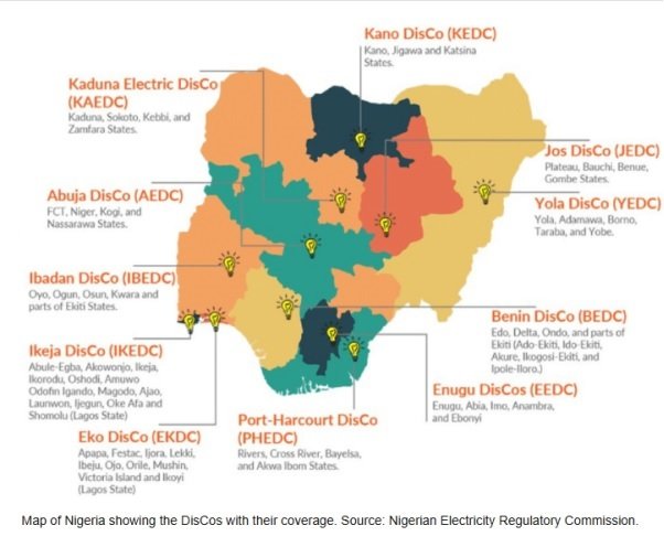 Map of Nigeria Distribution Company Spread