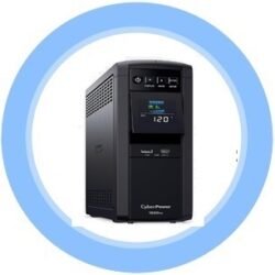 CyberPower LE850G Uninterruptible Power Supply (UPS) &ndash; 850VA/460W, 12 Outlets, Surge Protector, Desktop Compact Black